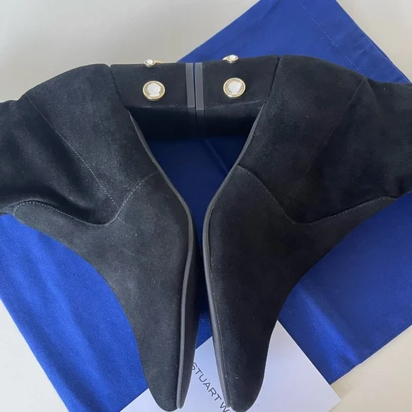 NEW STUART WEITZMAN ALLSHINE 60 SUEDE BOOTIE